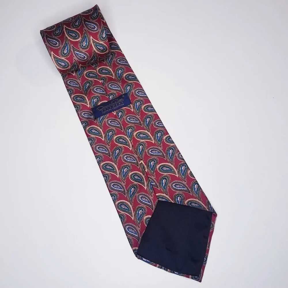 Oscar de la Renta Neckwear Men's Tie Couture on Made in USA 100% silk - Picture 4 of 8